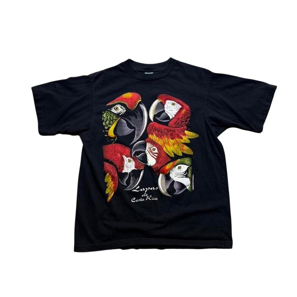 Vintage Costa Rica Macaw Illustration Tee